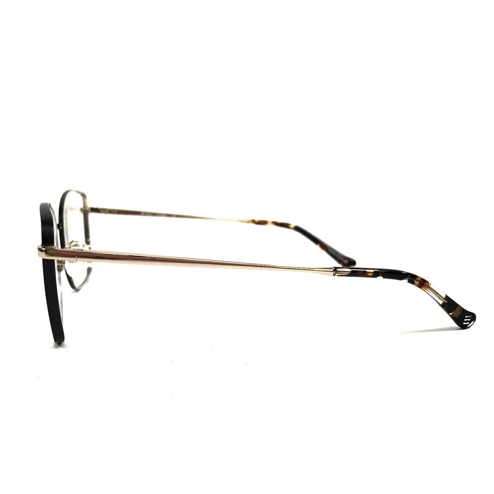 Cinzia Eyeglasses Frames CIN-5185 C2 Gold Black Butterfly Wire Rim 54-17-140